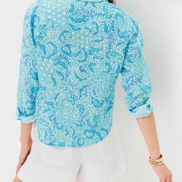 Lilly Pulitzer Women's Coralynn Button-Down - Picture 9 of 16